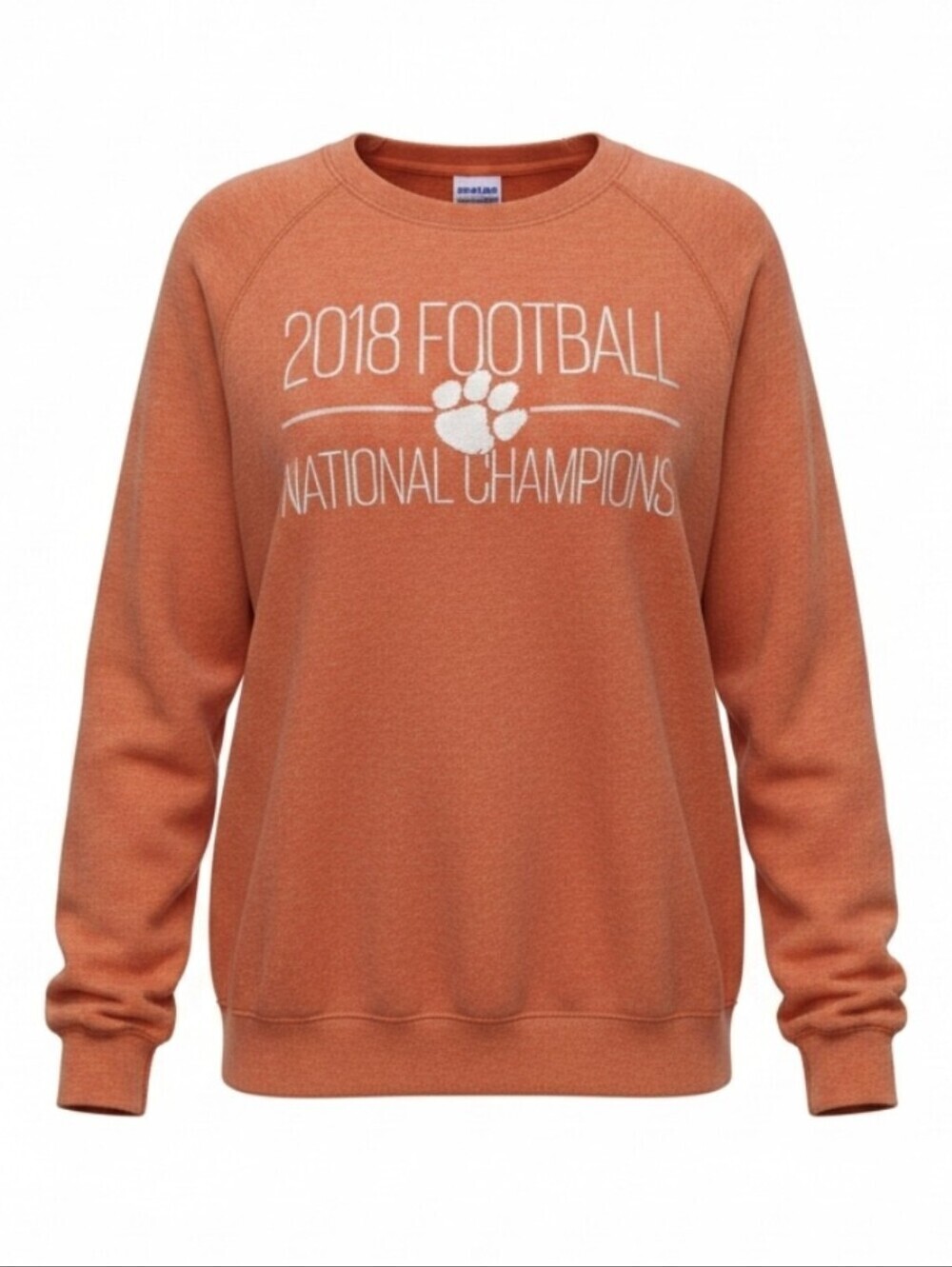 PRESSBOX | CLEMSON TIGERS TEXTURED KNIT TERRY CREW NECK PULLOVER SWEATER